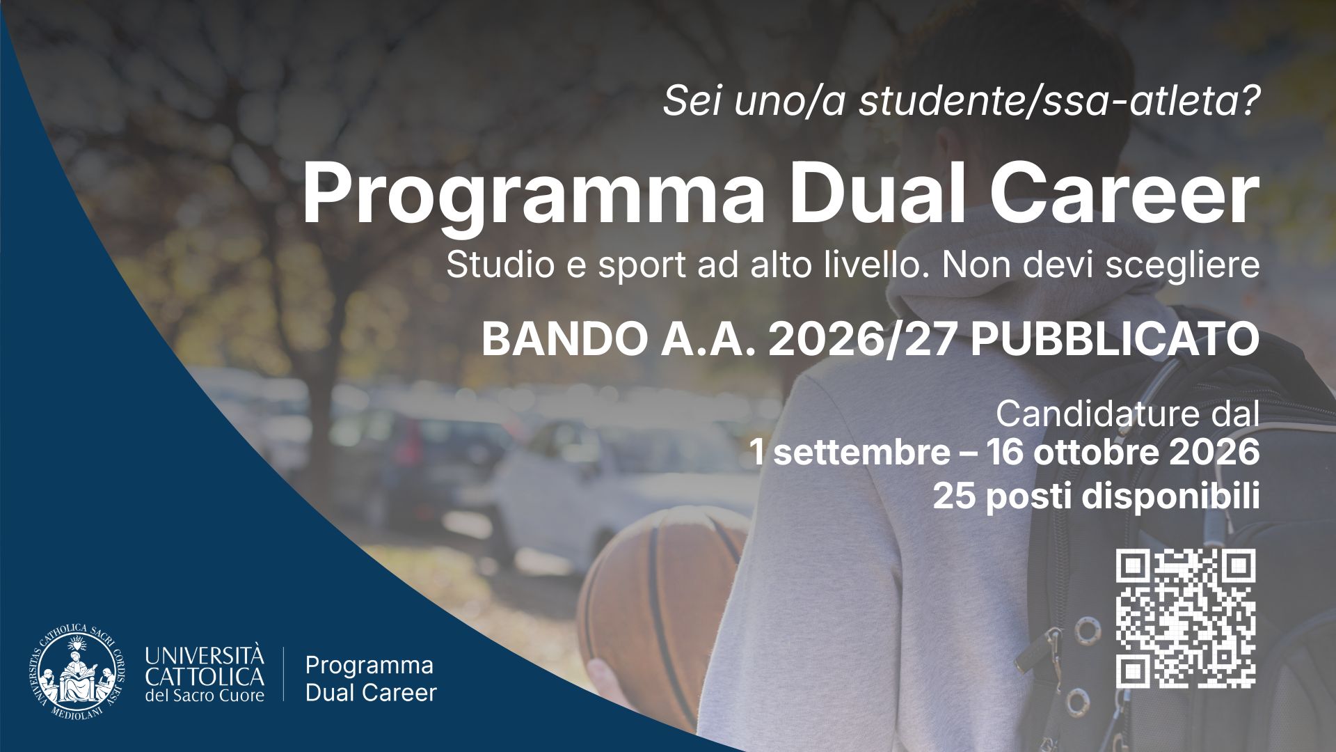 Pubblicato il bando di ammissione al Programma Dual Career 2026/2027